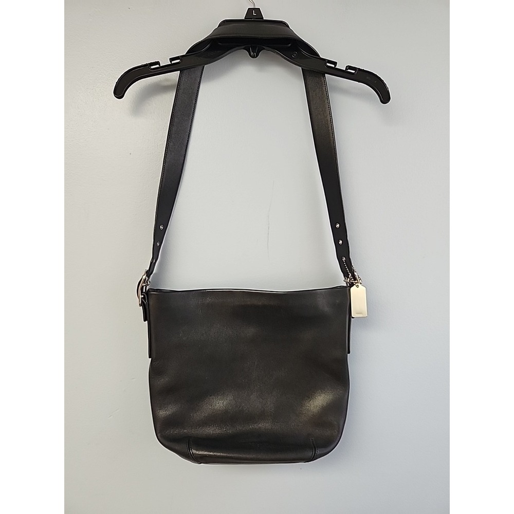 Exc Cond Vintage Coach Soho Bucket Duffle Legacy Purse Black leather Style 9186 - Picture 3 of 11